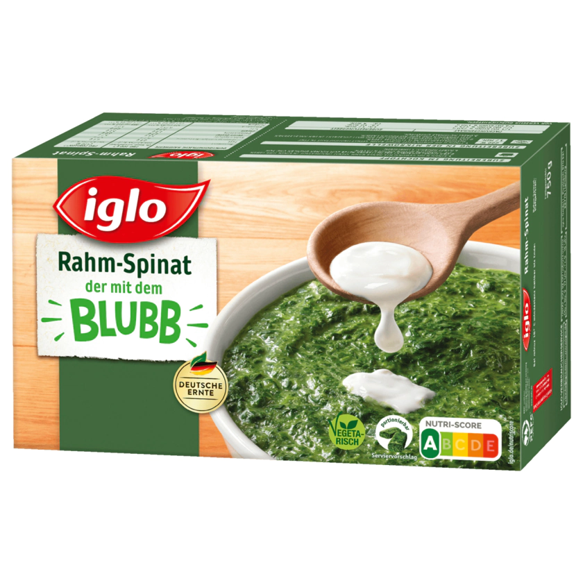 Iglo Rahm-Spinat portionierbar 750g - 4250241208581