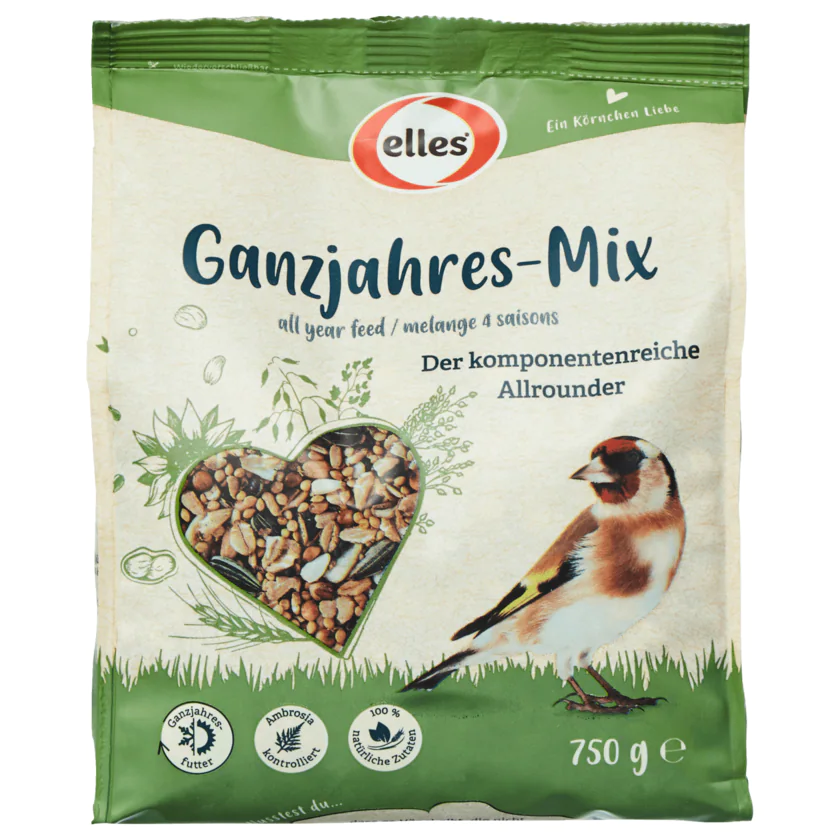 Elles Wildvogelfutter Ganzjahresmix 750g - 4251871685513