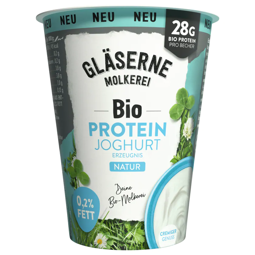 Gläserne Molkerei Bio Protein Naturjoghurt 400g - 4260026433107