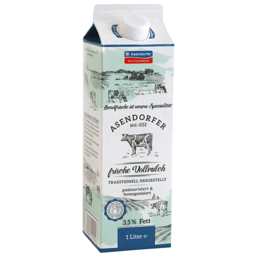 Asendorfer frische Vollmilch 3.5 % 1l - 4260079140144