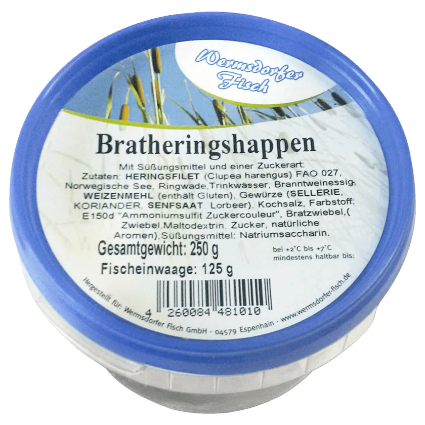 Wermsdorfer Fisch Bratheringshappen 125g - 4260084481010