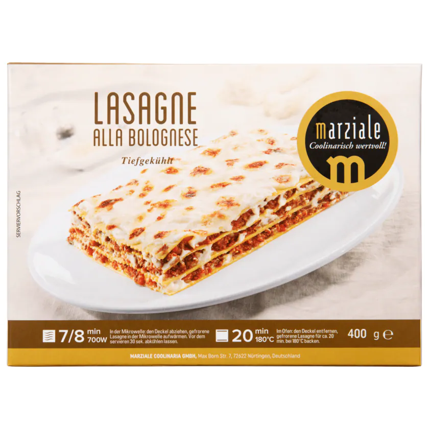 Marziale Lasagne alla Bolognese 400g - 4260154350024