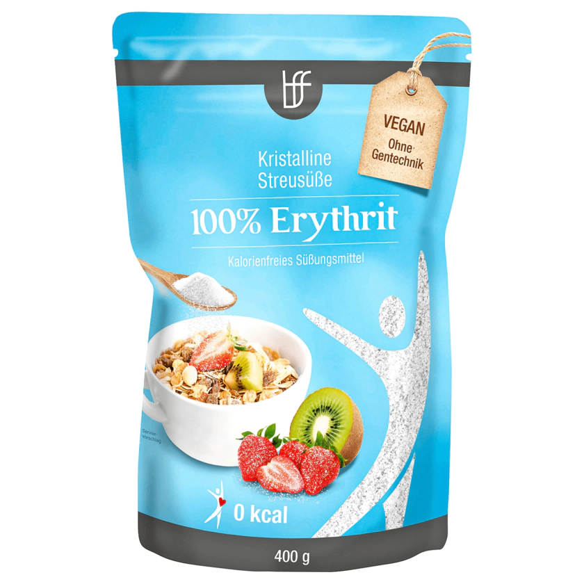 BFF 100% Erythrit - Kristalline Streusüße 400 g - 4260175670606