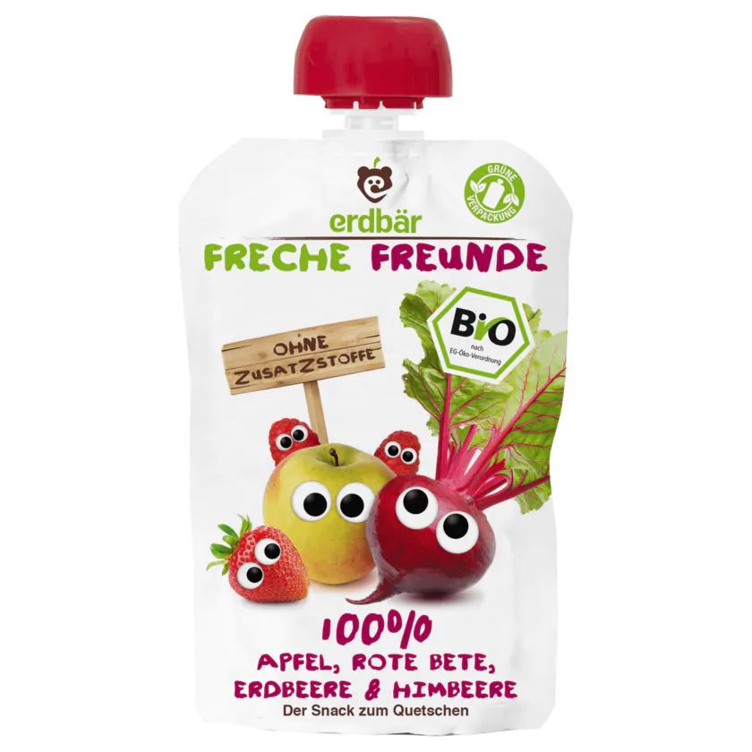 Freche Freunde Apfel, rote Beete, Erdbeere & Himbeere - 4260249145597