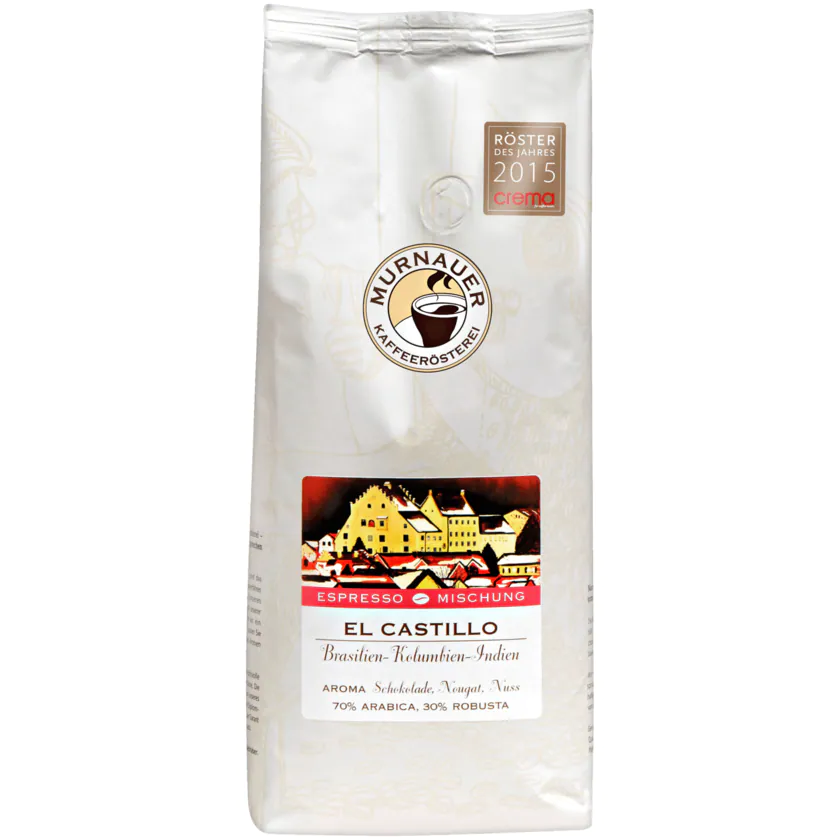Murnauer Kaffeerösterei Espresso El Castillo ganze Bohne 1kg - 4260258371147