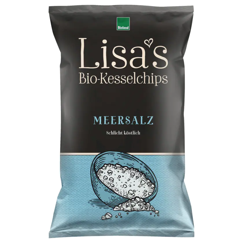 Lisa's Bio Kesselchips Meersalz 125g - 4260272987003