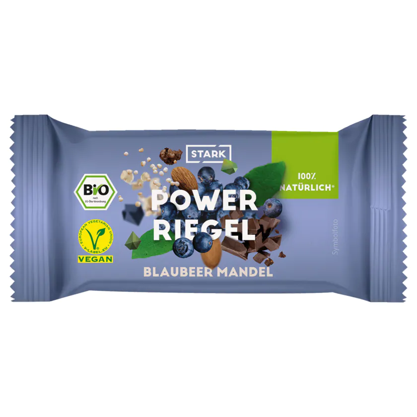 STARK Bio Power Riegel Blaubeer Mandel vegan 50g - 4260376840419