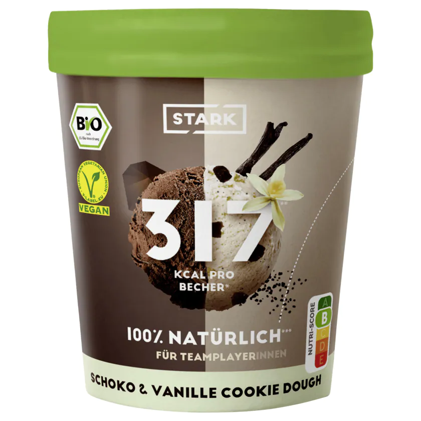 Stark Schoko & Vanille Cookie Dough Bio vegan 400ml - 4260376843274