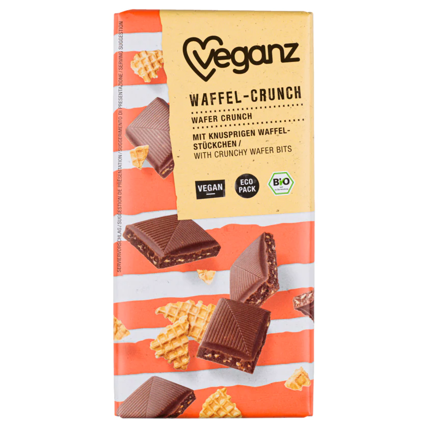 Veganz Bio Rice Choc Waffel-Crunch 80G - 4260402484990
