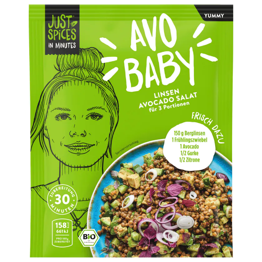 Just Spices In Minutes Yummy Bio Avocadosalat 30g - 4260431672672