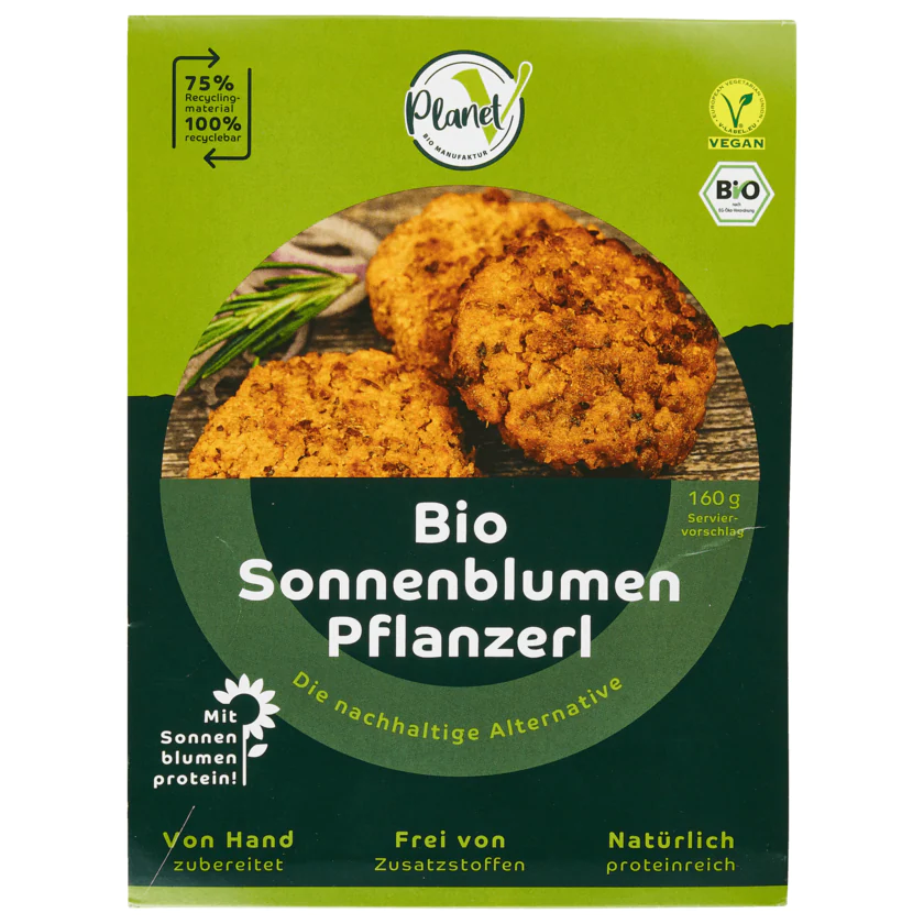 Planet V Bio Sonnenblumen Pflanzerl vegan 160g - 4260504941339