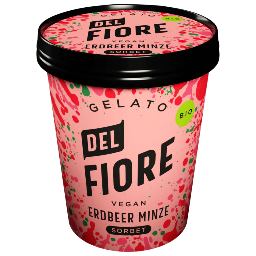 Del Fiore Gelato Bio Erdbeere-Minze-Sorbet 500ml - 4260506610165