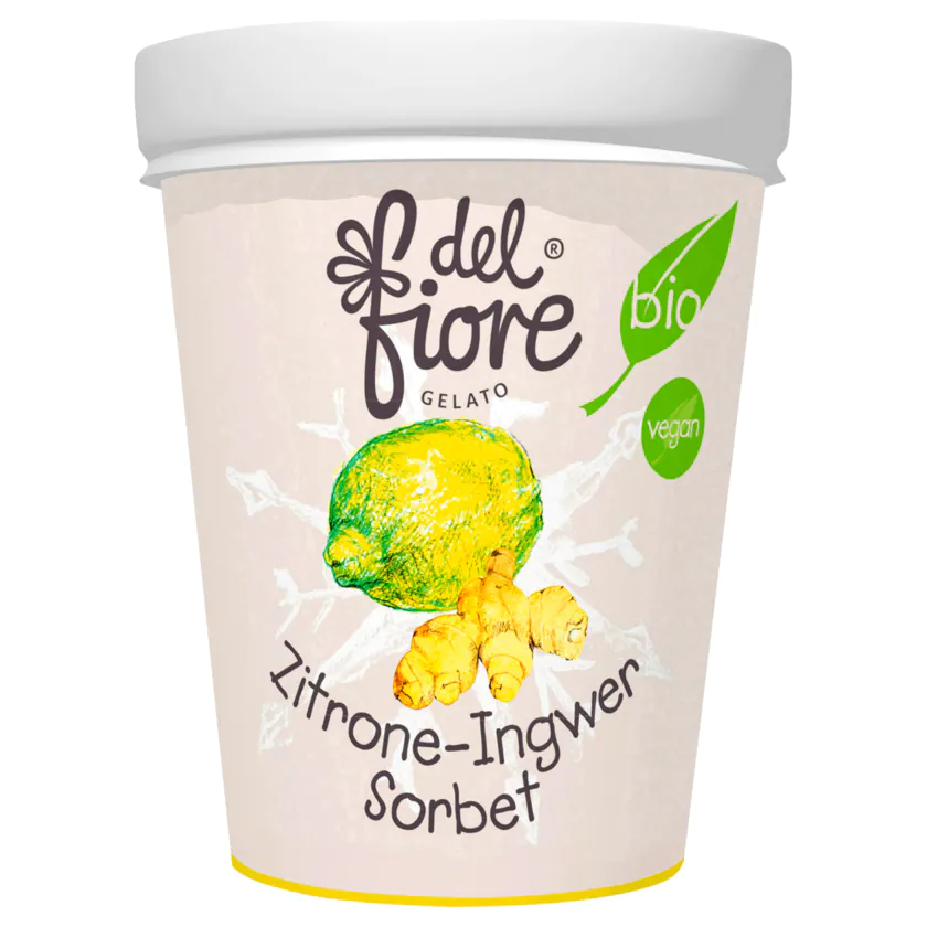 Del Fiore Gelato Bio Zitrone-Ingwer-Sorbet 500ml - 4260506610189