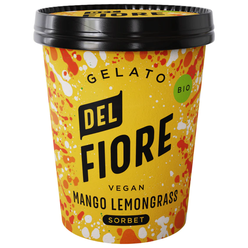 Del Fiore Gelato Bio Mango Lemongrass Sorbet vegan 500ml - 4260506610226