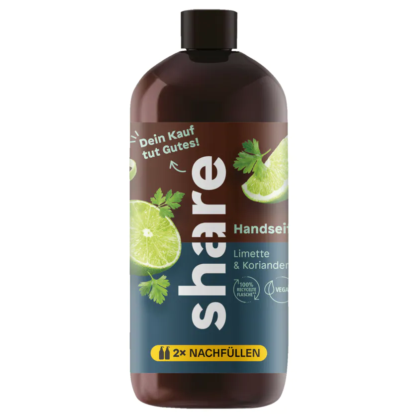 share Flüssigseife Nachfüllflasche Limette & Koriander 500ml - 4260556671093