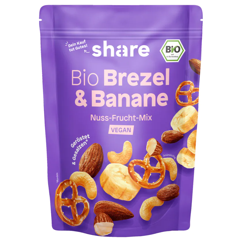 share Bio Nuss Frucht Mix Brezel & Banane 125g - 4260556678368