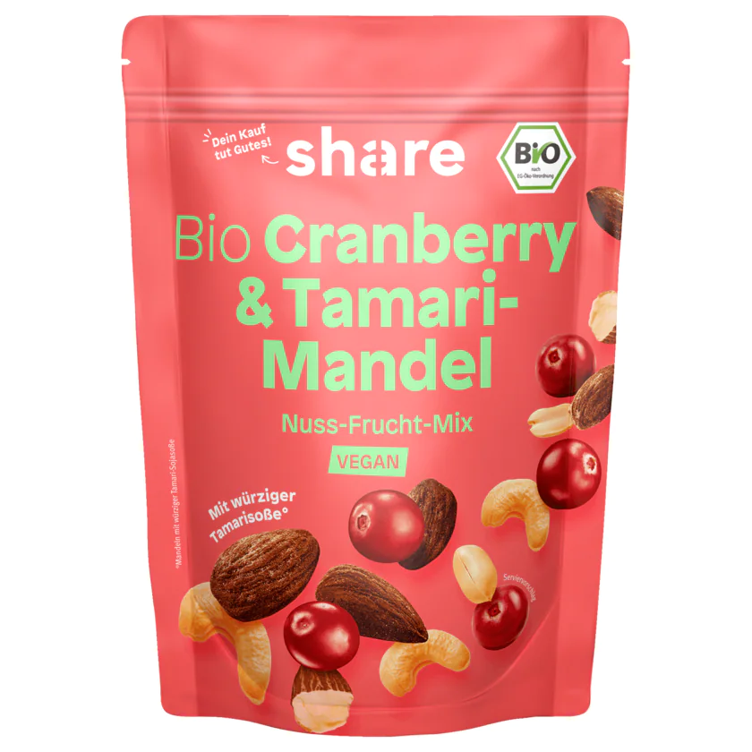 share Bio Nuss Frucht Mix Cranberry & Tamari Mandel 125g - 4260556678382