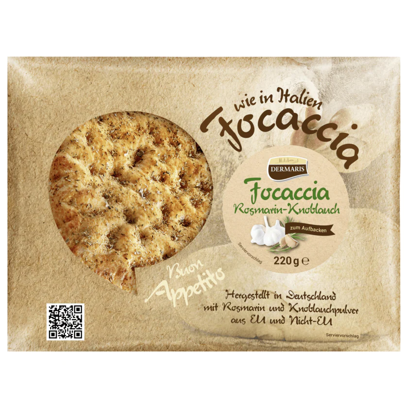 Dermaris Focaccia Rosmarin 220g - 4260634271740