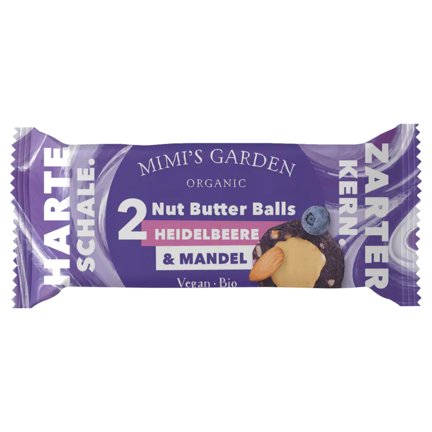 Mimi's Garden Bio Nut Butter Balls Heidelbeere & Mandel vegan 40g - 4260655551531