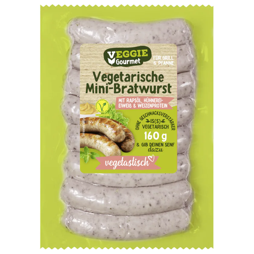 Veggie Gourmet vegetarische Mini-Bratwurst 160g - 4260661390025