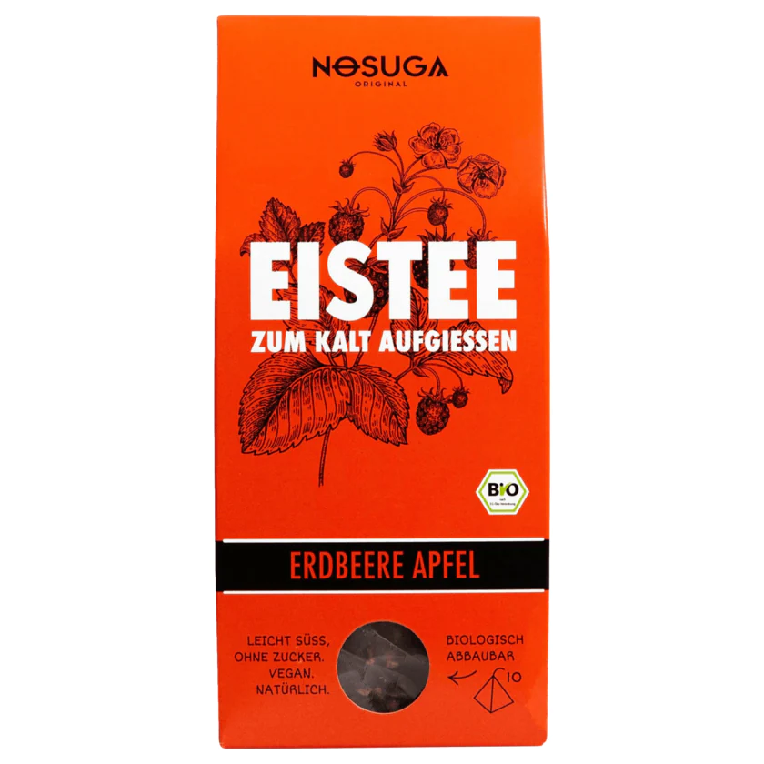 Nosuga Bio Eistee Erdbeere Apfel 25g, 10 Beutel - 4260703860073