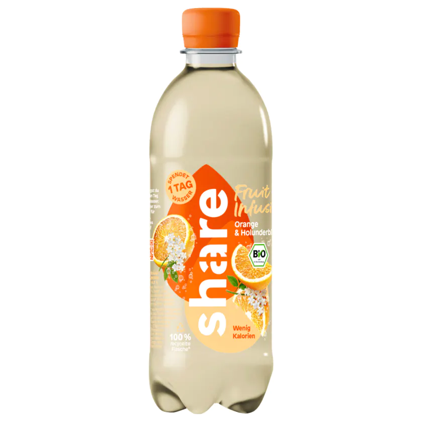 share Bio Fruit Infusion Orange Holunderblüte 0,5l - 4260739992830