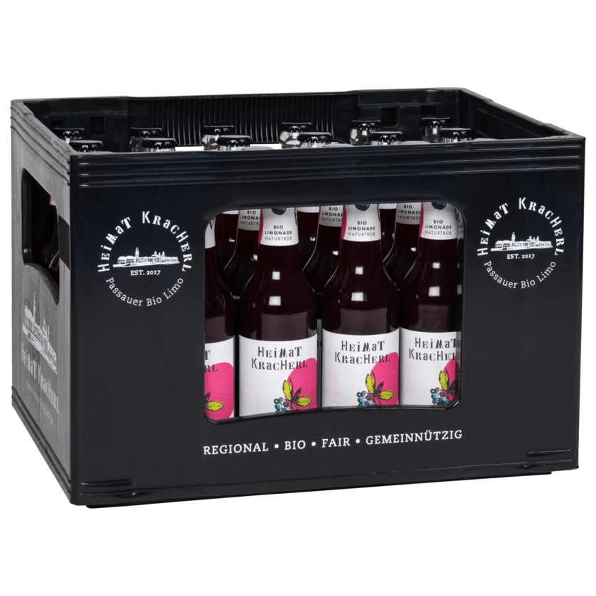 Passauer Bio Limo Heimat Kracherl Aronia Bio-Limonade naturtrüb 24x0,33l - 4270000915932