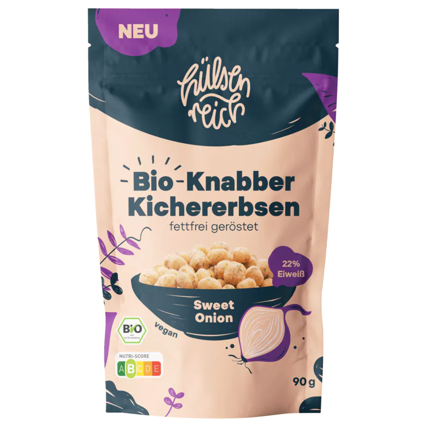 Hülsenreich Bio Kichererbsen Sweet Onion 90g - 4270002621602