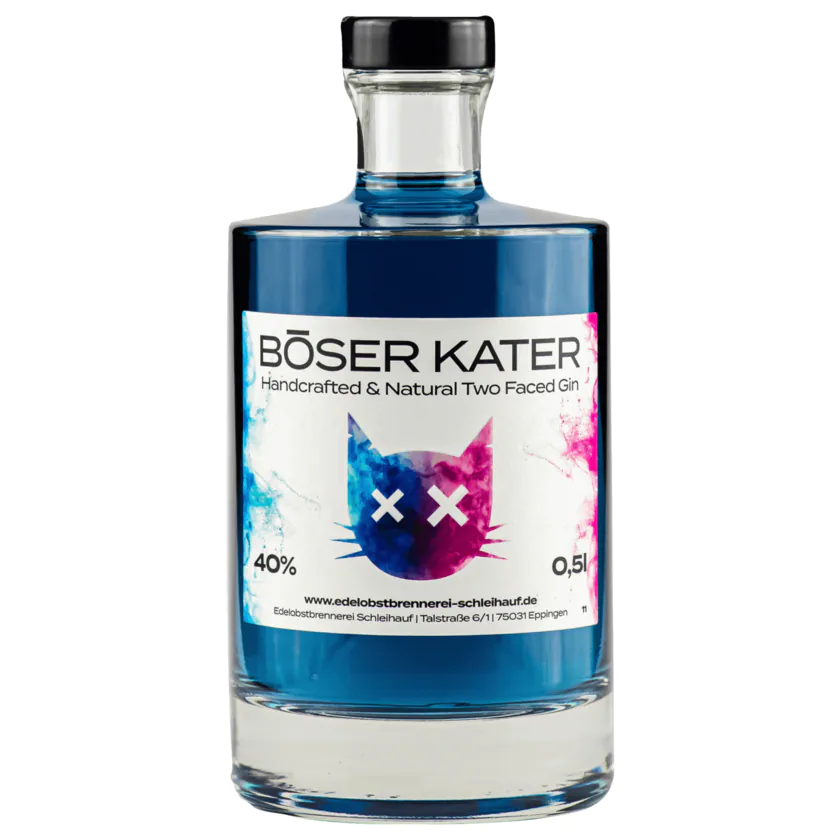 Böser Kater Handcrafted & Natural Two Faced Gin 0,5l - 4280001987012