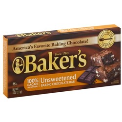 Bakers Baking Chocolate Bar - 43000054017