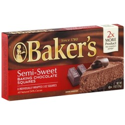 Bakers Baking Chocolate Squares - 43000253403
