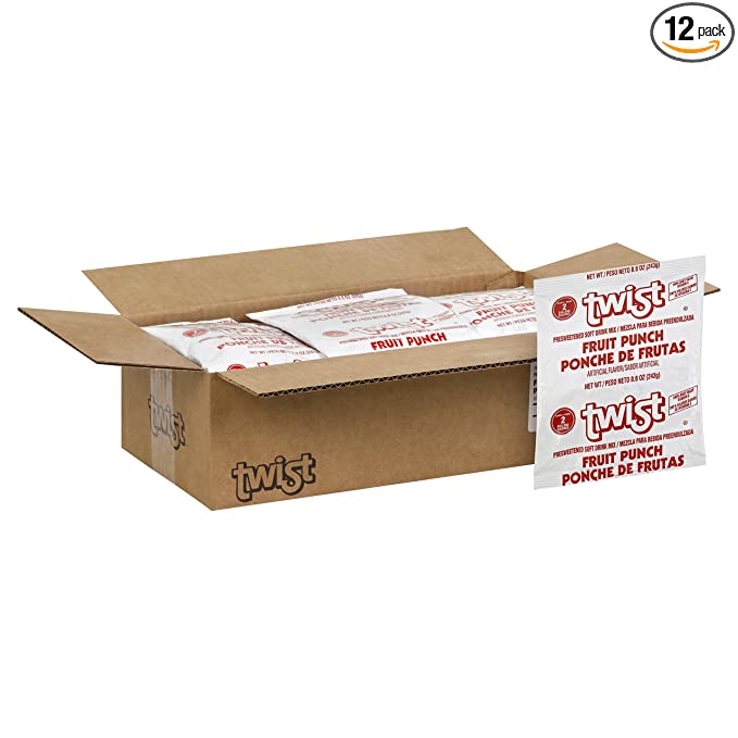 Kool-Aid Twist Fruit Punch Sweetened Powdered Drink Mix 12 Count Gallon Packets - 430008547700