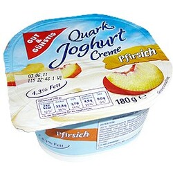 Gut & Günstig - Quark Joghurt Creme Pfirsich - 4311596457533