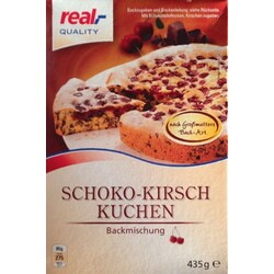 real,- QUALITY Schoko-Kirsch-Kuchen Backmischung nach Großmutters Back-Art - 4334011010786