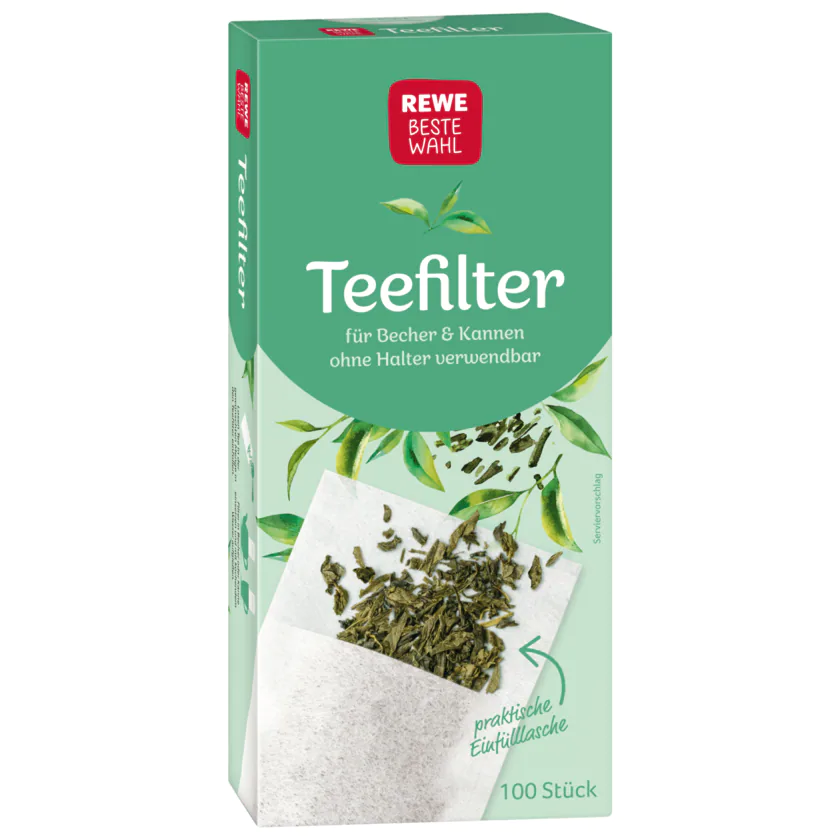 REWE Beste Wahl Teefilter halterlos 100 Stück - 4337256031882