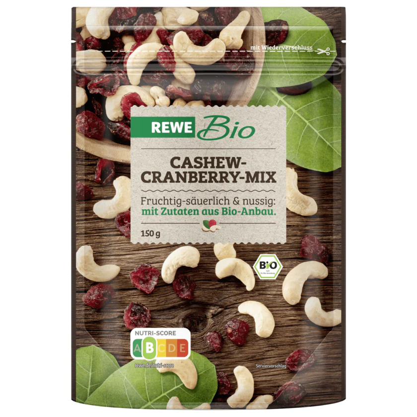 REWE Bio Cashew-Cranberry-Mix 150g - 4337256038683