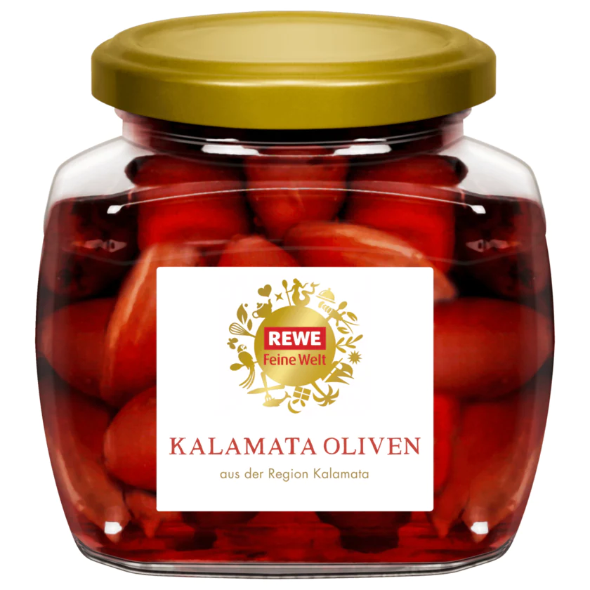 REWE Feine Welt Kalamata Oliven ohne Stein 135g - 4337256040136