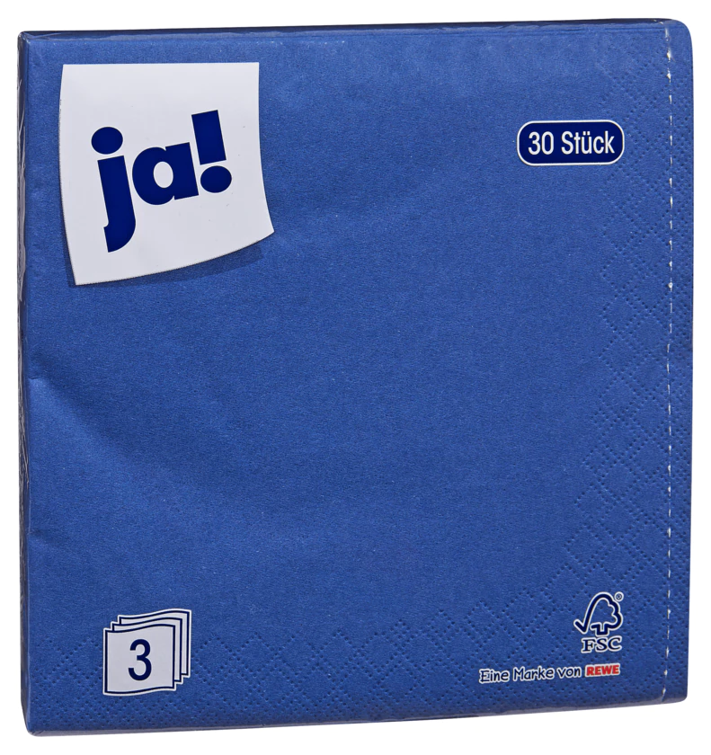 ja! Uni Servietten Denim Blue - 4337256052870