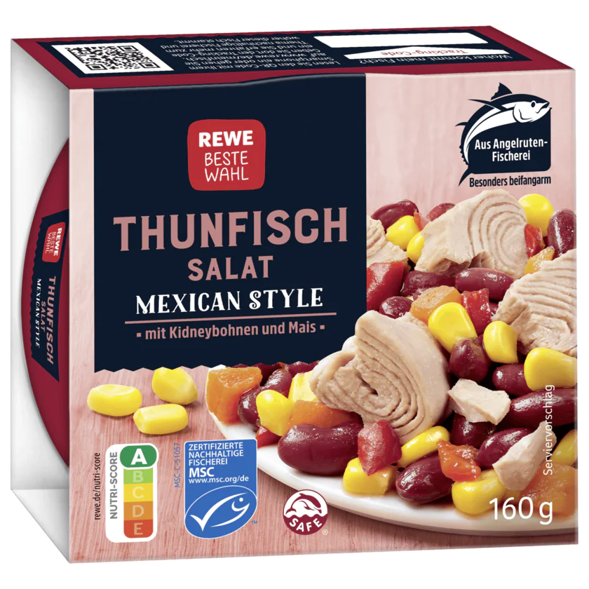 REWE Beste Wahl Thunfisch Salat Mexican 160g - 4337256063722