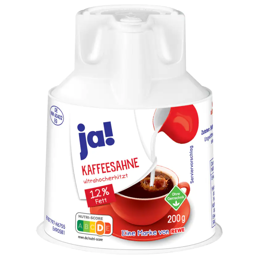 ja! Kaffeesahne 200g REWE.de - 4337256071918