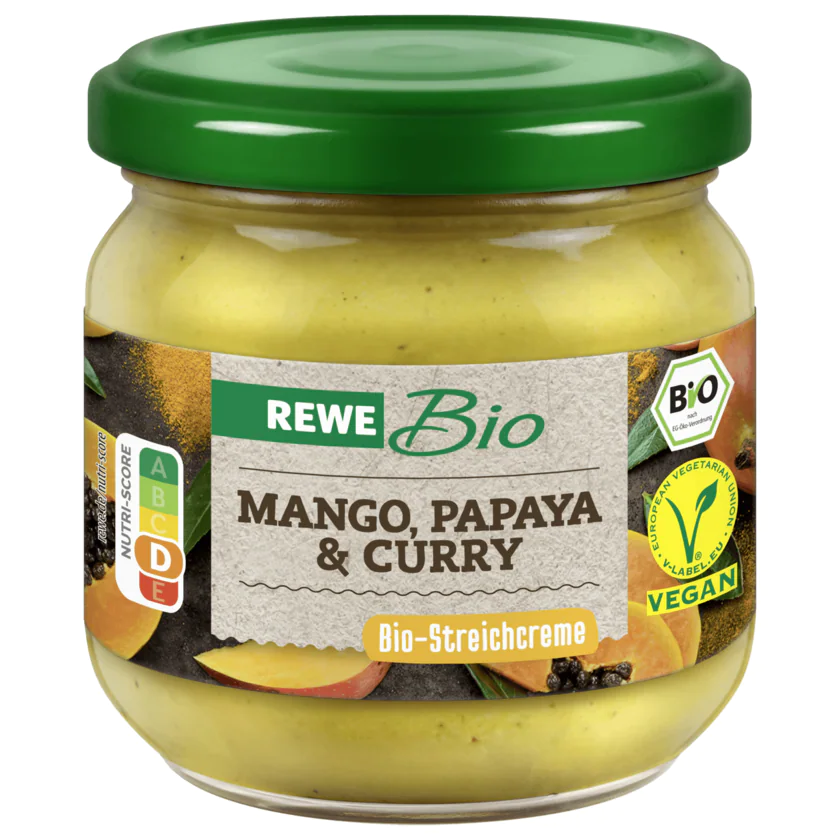 REWE Bio Aufstrich Mango-Papaya-Curry 180g - 4337256078818