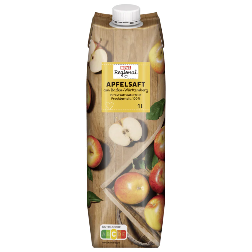 REWE Regional Apfelsaft Direktsaft natürtrüb 1l - 4337256091220