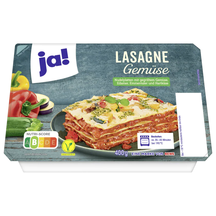 ja! Lasagne Gemüse 400g - 4337256091510