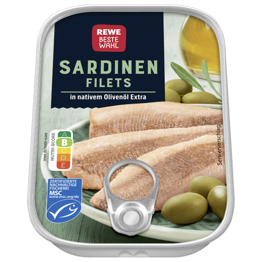 REWE Beste Wahl Sardinen Filets 100g - 4337256101769