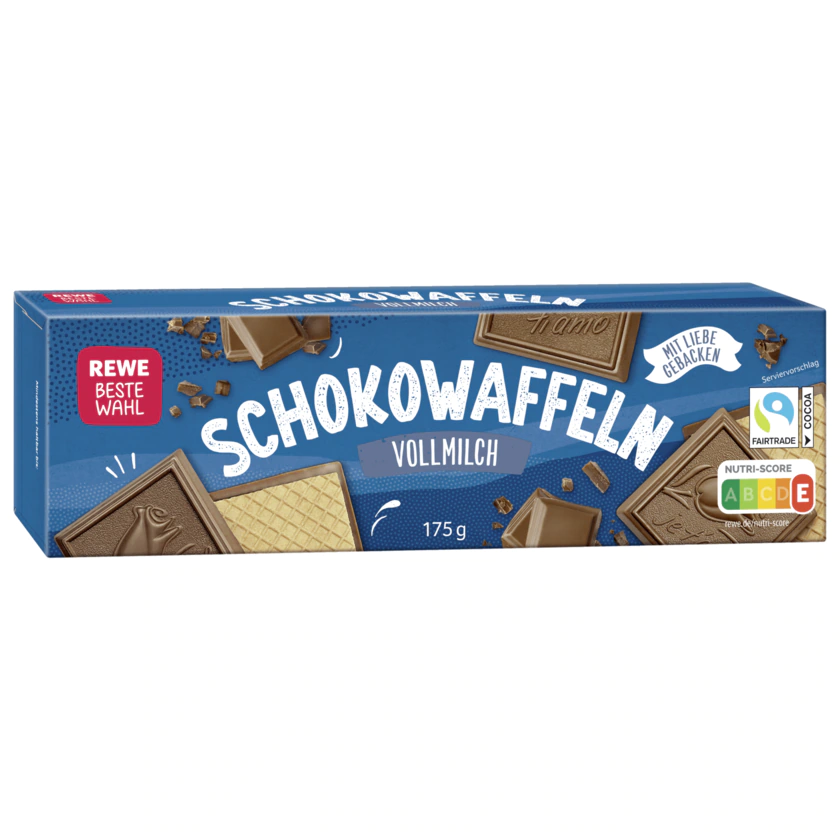 REWE Beste Wahl Schoko Waffeln Vollmilch 175g - 4337256105798