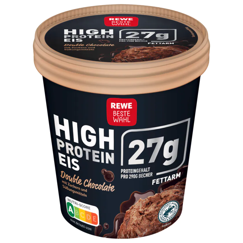 REWE Beste Wahl High Protein Eis Double Chocolate 500ml - 4337256105941