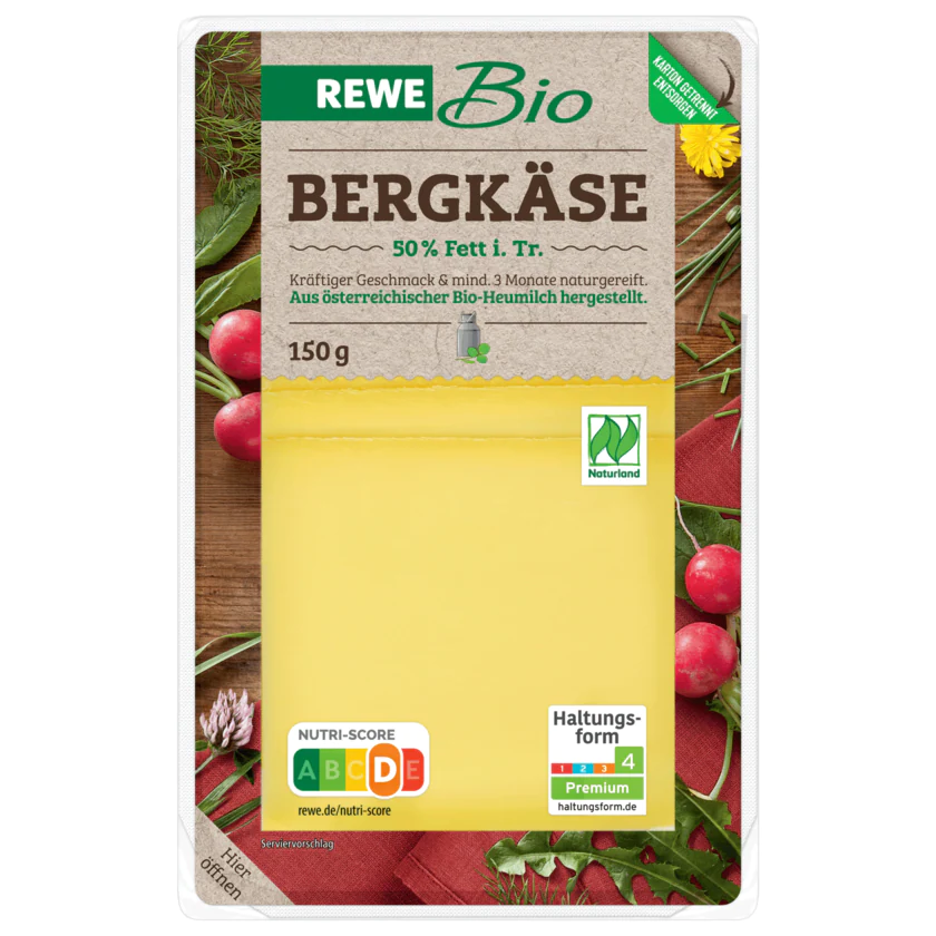 REWE Bio Bergkäse 150g - 4337256107259