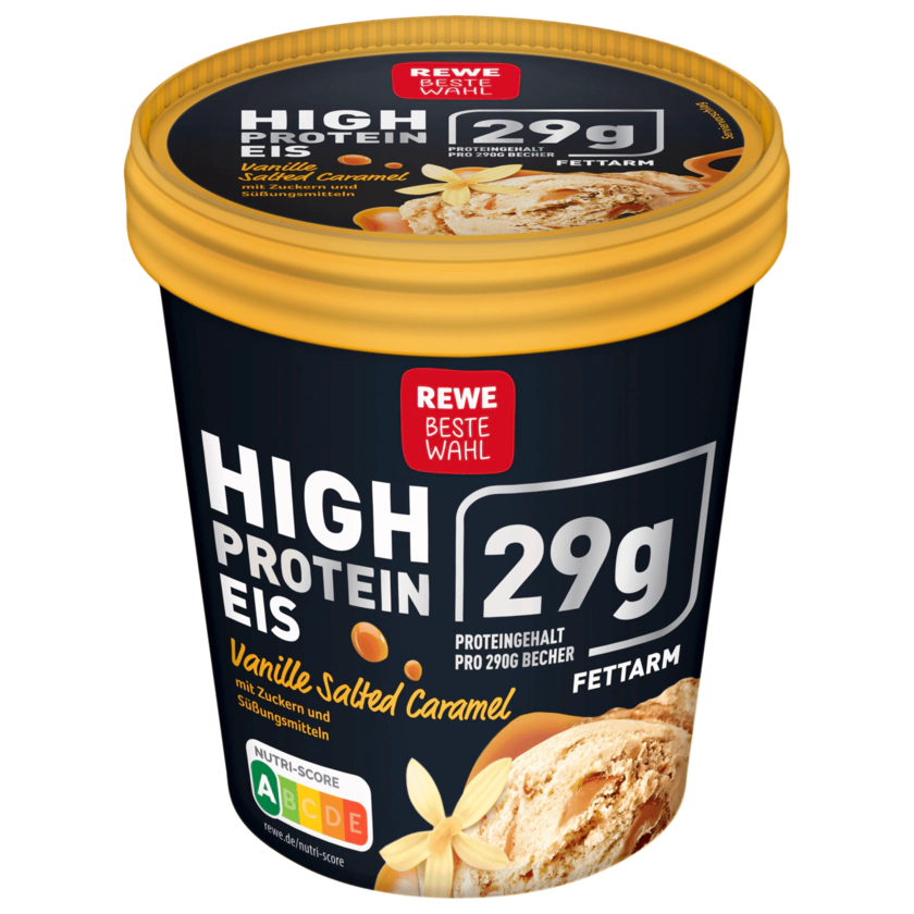 REWE Beste Wahl High Protein Eis Vanille Salted Caramel 500ml - 4337256111423