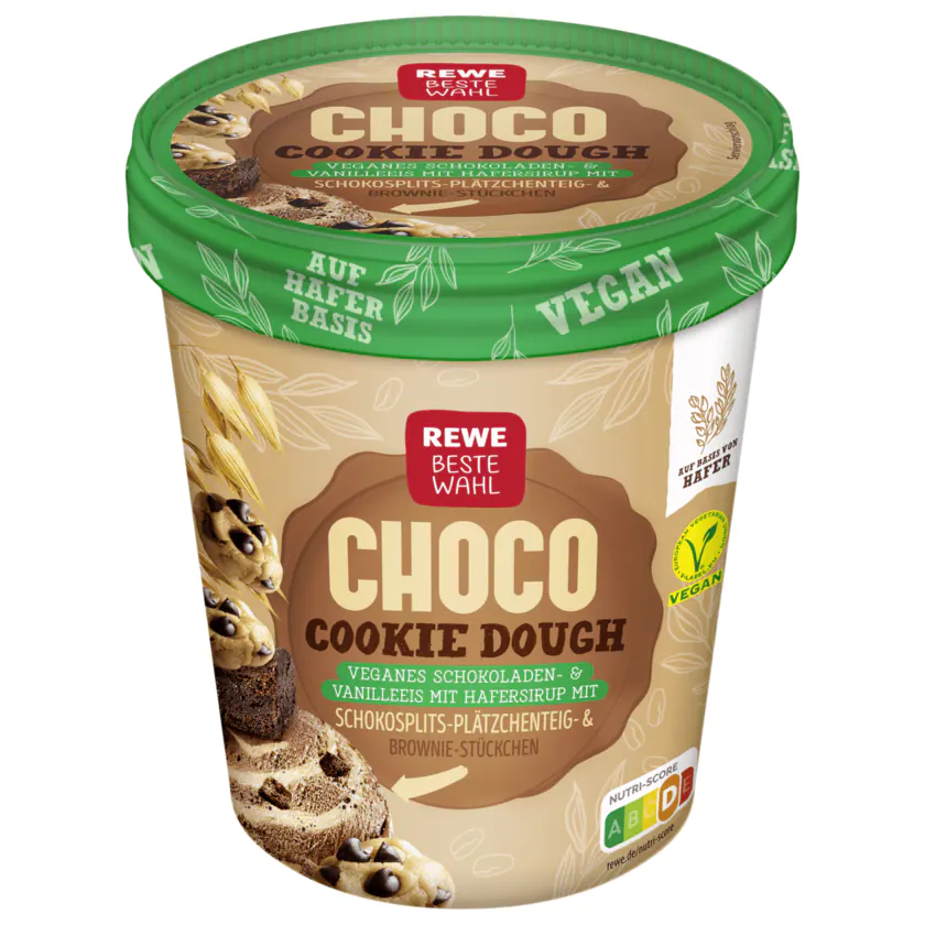 REWE Beste Wahl Choco Cookie Dough vegan 500ml - 4337256111997