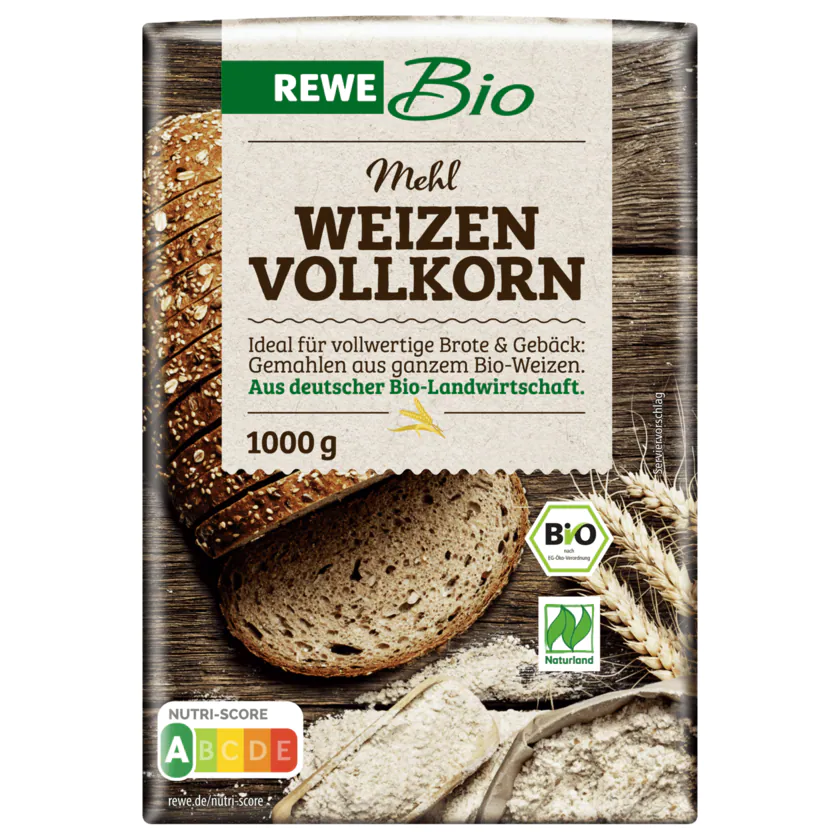 REWE Bio Weizen-Vollkornmehl 1kg - 4337256112888